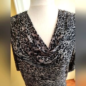 SALE ! Cowl Neck Isabella Rodriguez Black & White Blouse